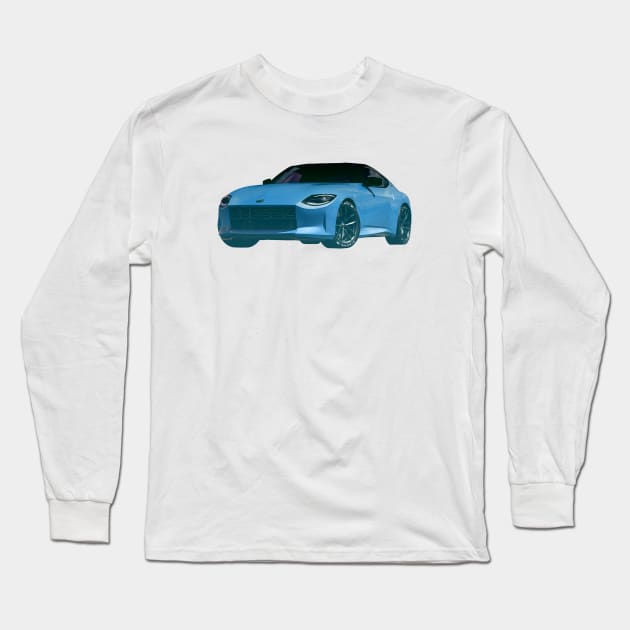 Nissan 400Z Cyan Long Sleeve T-Shirt by gtr